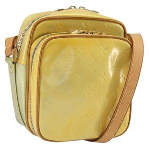 Authentic LOUIS VUITTON Monogram Vernis Wooster Shoulder Bag Gris M91036 LV